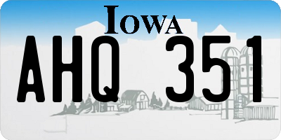 IA license plate AHQ351