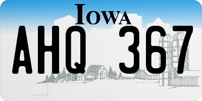 IA license plate AHQ367
