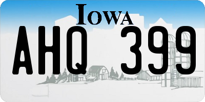 IA license plate AHQ399