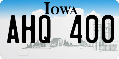 IA license plate AHQ400