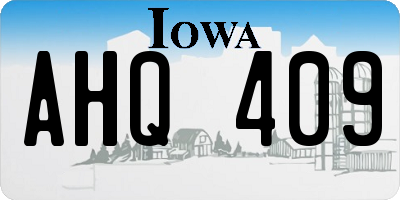 IA license plate AHQ409