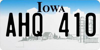 IA license plate AHQ410