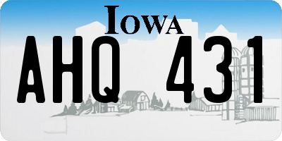 IA license plate AHQ431