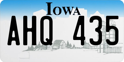 IA license plate AHQ435