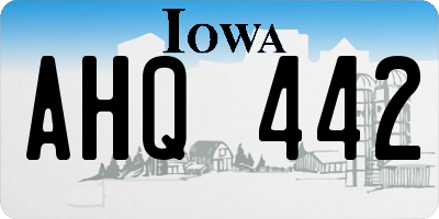 IA license plate AHQ442
