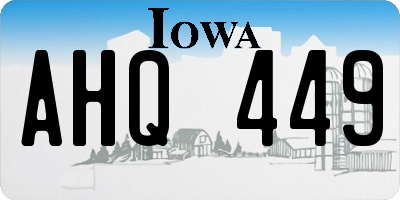 IA license plate AHQ449