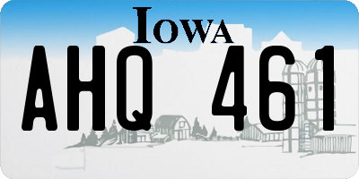 IA license plate AHQ461