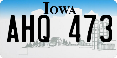 IA license plate AHQ473