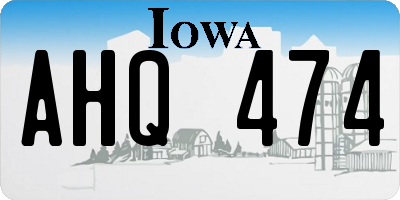 IA license plate AHQ474