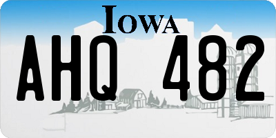 IA license plate AHQ482