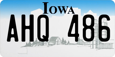 IA license plate AHQ486