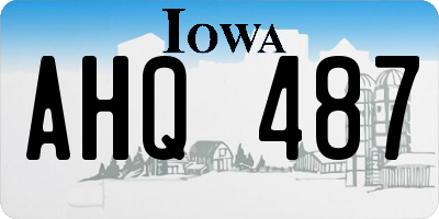 IA license plate AHQ487