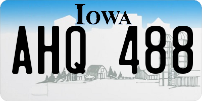 IA license plate AHQ488