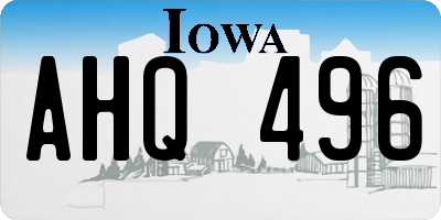 IA license plate AHQ496