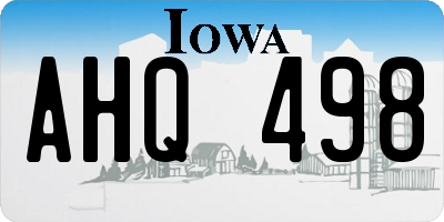 IA license plate AHQ498