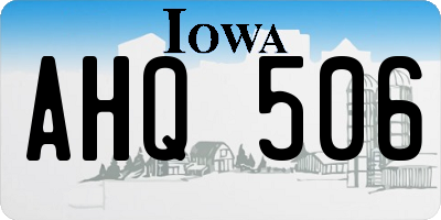 IA license plate AHQ506