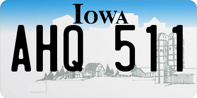 IA license plate AHQ511