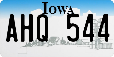 IA license plate AHQ544