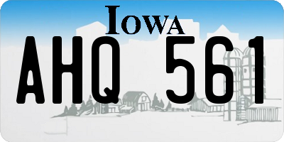 IA license plate AHQ561