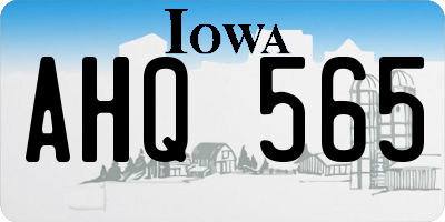 IA license plate AHQ565