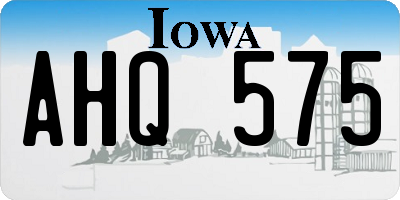 IA license plate AHQ575