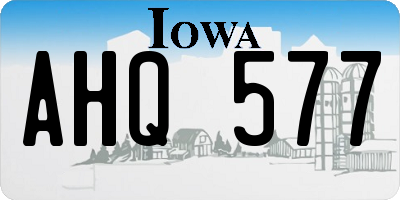 IA license plate AHQ577