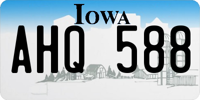 IA license plate AHQ588