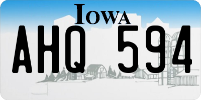 IA license plate AHQ594