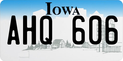 IA license plate AHQ606