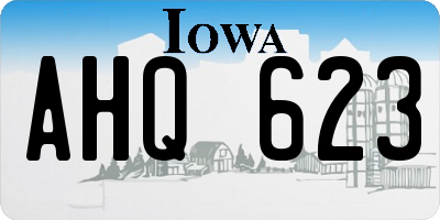 IA license plate AHQ623