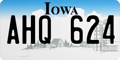 IA license plate AHQ624