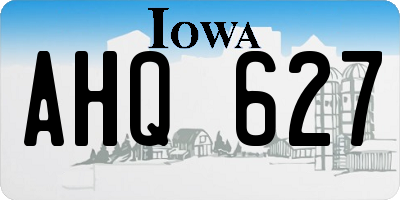 IA license plate AHQ627