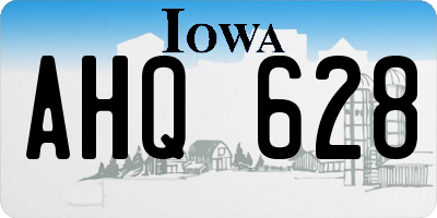 IA license plate AHQ628