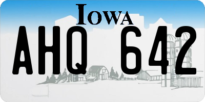 IA license plate AHQ642