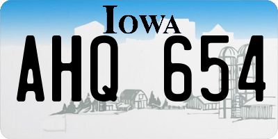 IA license plate AHQ654