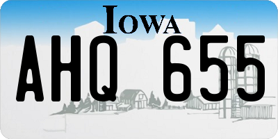 IA license plate AHQ655