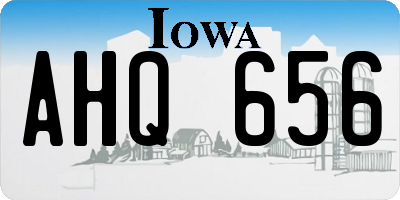 IA license plate AHQ656