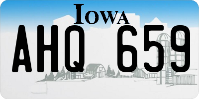 IA license plate AHQ659