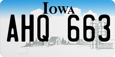 IA license plate AHQ663
