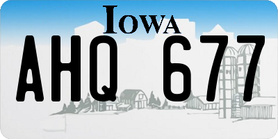IA license plate AHQ677