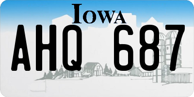 IA license plate AHQ687