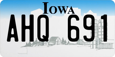 IA license plate AHQ691