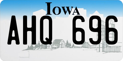 IA license plate AHQ696