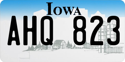IA license plate AHQ823