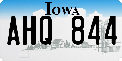 IA license plate AHQ844