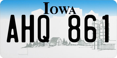 IA license plate AHQ861
