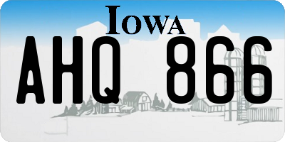 IA license plate AHQ866