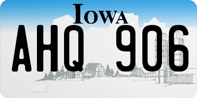 IA license plate AHQ906