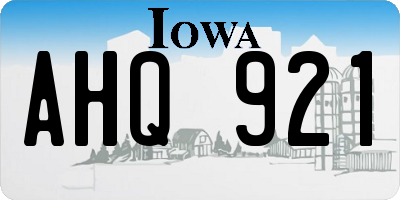 IA license plate AHQ921