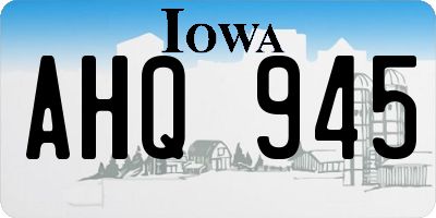 IA license plate AHQ945